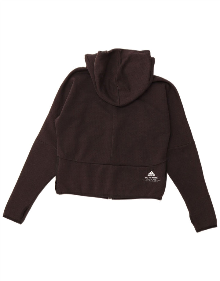 ADIDAS Ženska pulover s kapuljačom Primegreen Graphic Zip UK 12/14 srednje crna