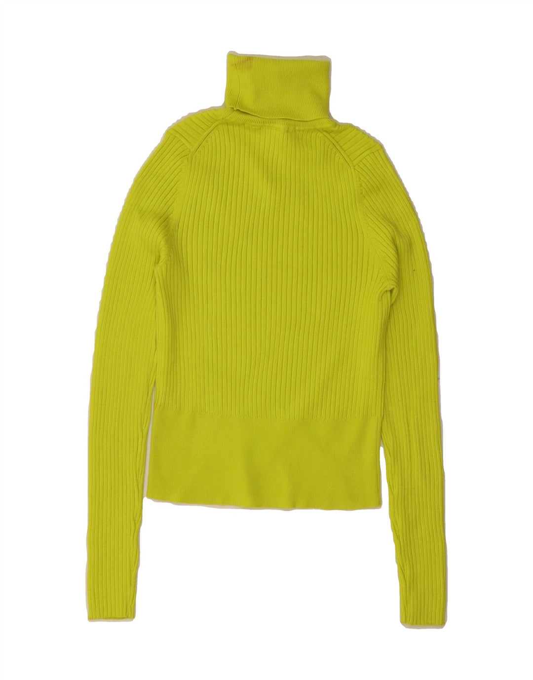 ZARA Womens Roll Neck Jumper Sweater UK 12 Medium Yellow Viscose Vintage Zara and Second-Hand Zara from Messina Hembry 
