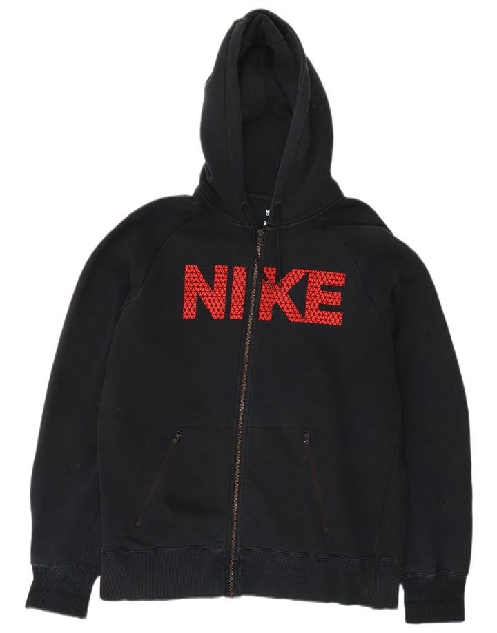 Nike muški pulover s kapuljačom s patentnim zatvaračem, srednji crni pamuk
