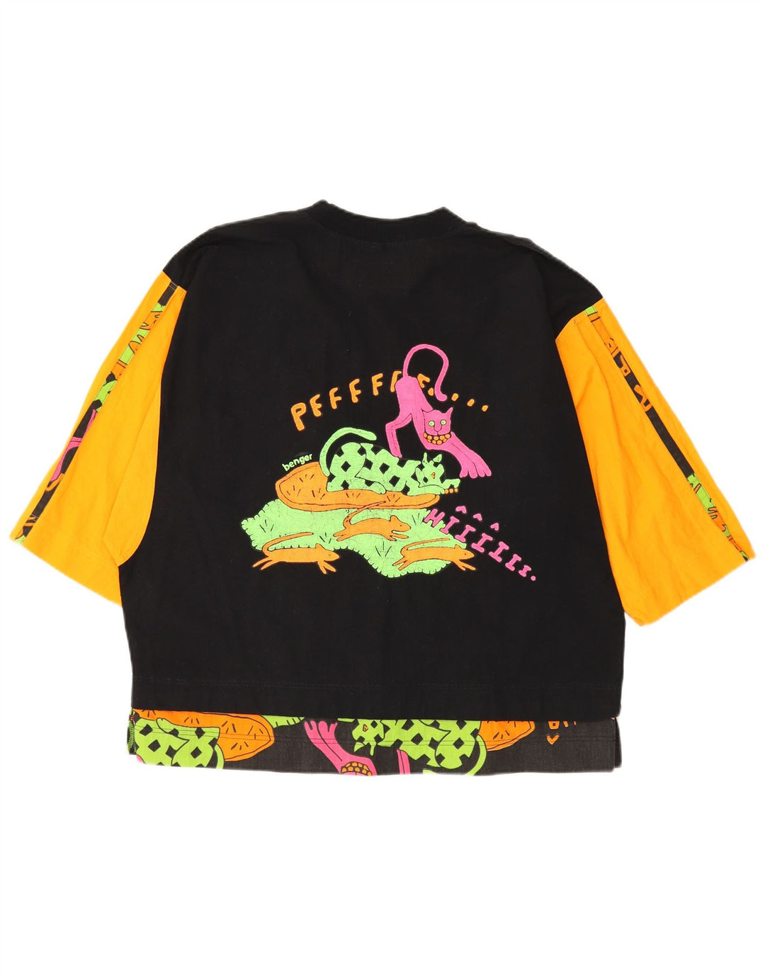 BENGER Ženska grafička majica s 3/4 rukavima EU 38 srednje crne boje