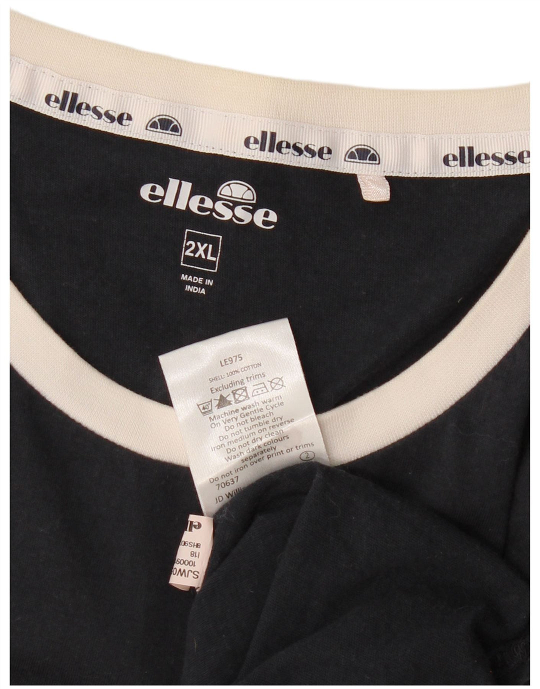 Ellesse Muška majica kratkih rukava 2XL tamnoplavi pamuk