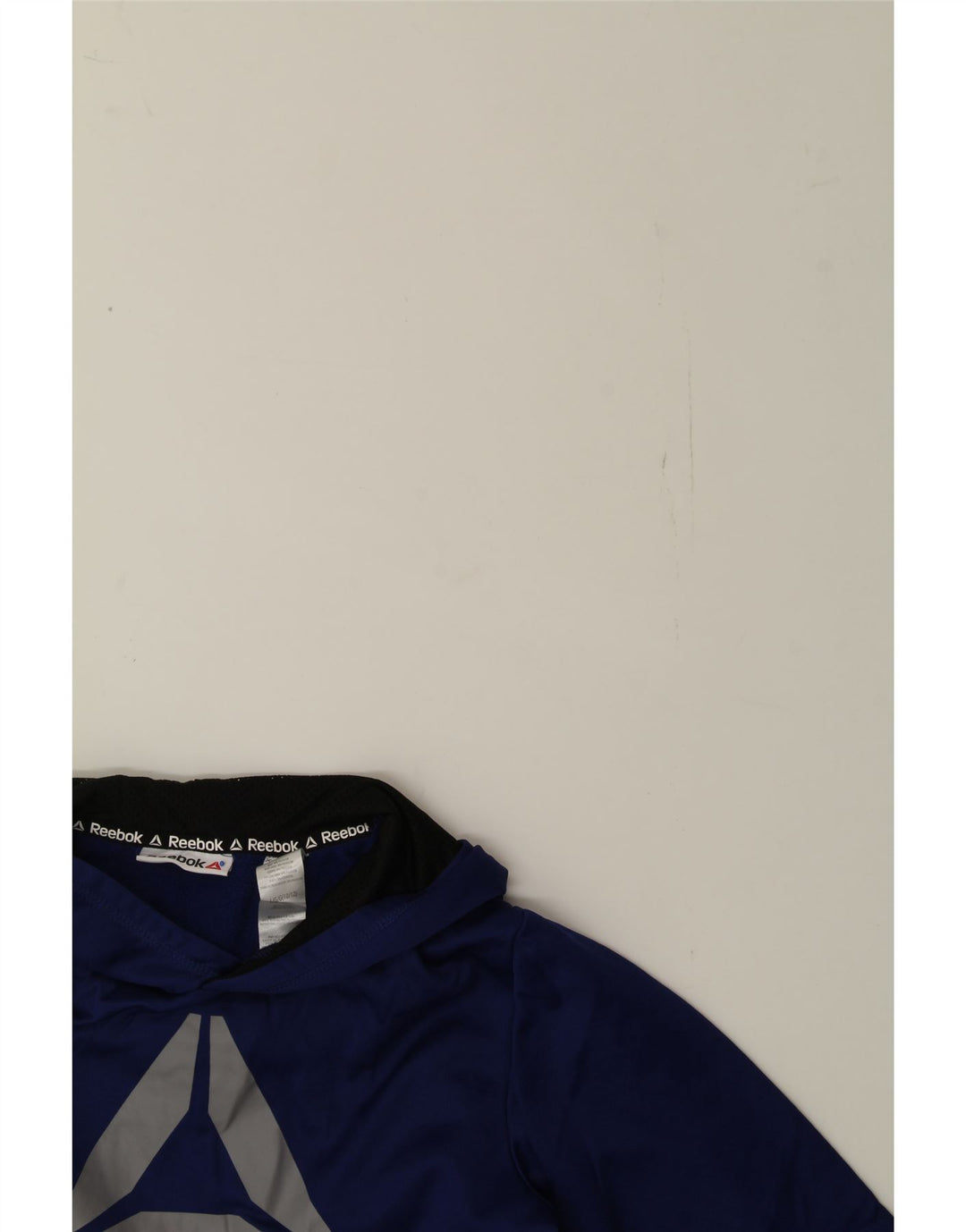 REEBOK Boys Graphic Hoodie Jumper 10-11 Years Large Blue Polyester Vintage Reebok and Second-Hand Reebok from Messina Hembry 