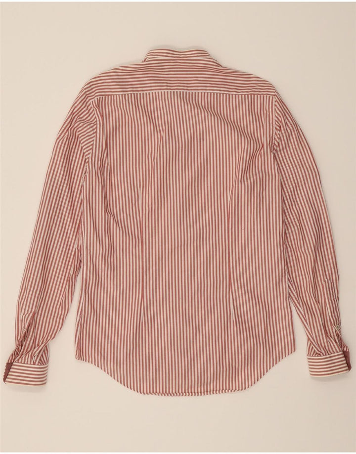 ZARA Mens Slim Fit Shirt Medium Red Pinstripe Cotton Vintage Zara and Second-Hand Zara from Messina Hembry 