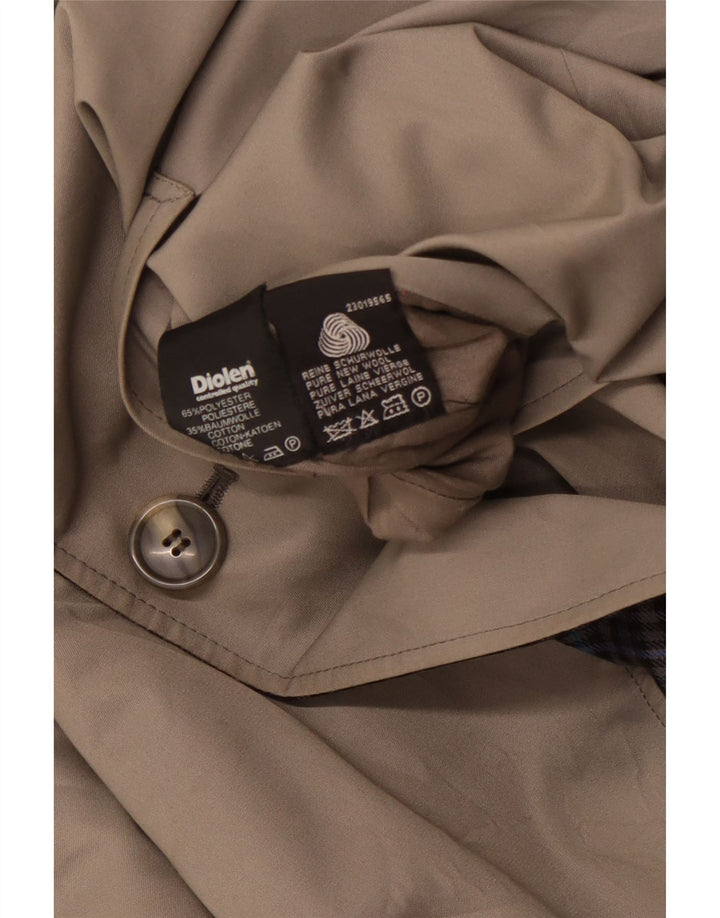 DIOLEN Muški trenč kaput UK 40 veliki sivi karirani poliester