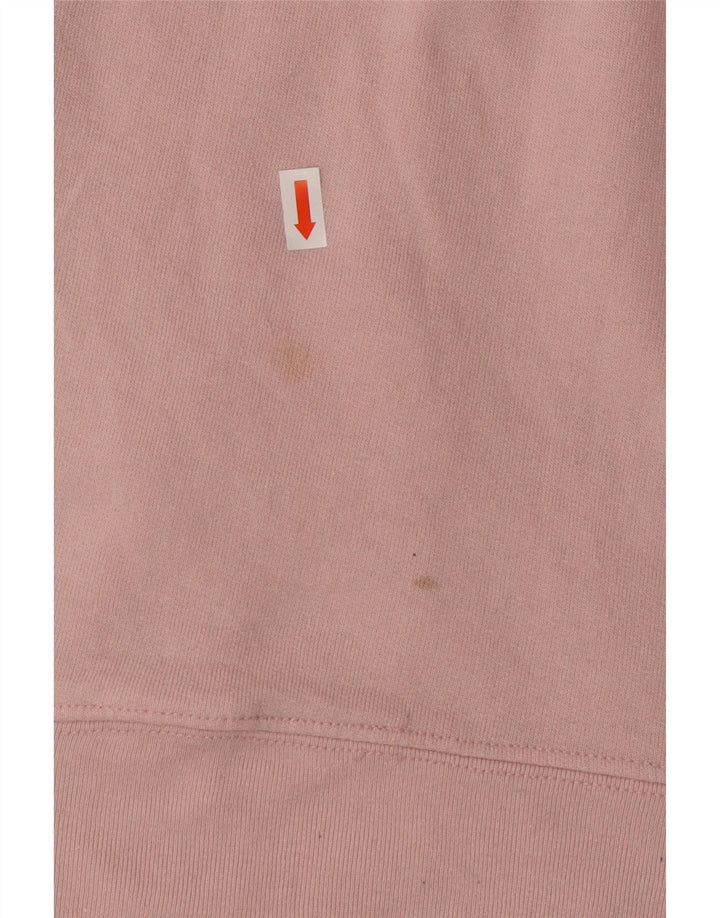 CHAMPION Womens Graphic Hoodie Jumper UK 14 Medium Pink Polyester Vintage Champion and Second-Hand Champion from Messina Hembry 