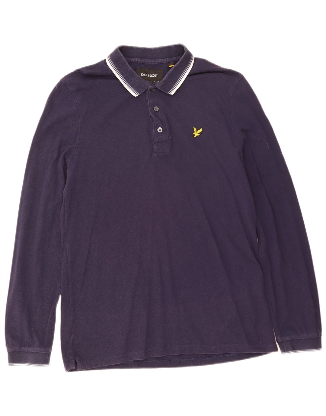 Lyle & Scott muška polo majica dugih rukava srednje tamnoplavi pamuk