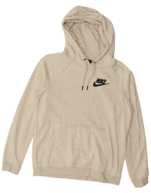 Nike Ženska velika majica s kapuljačom UK 10 Small Beige Flected Cotton