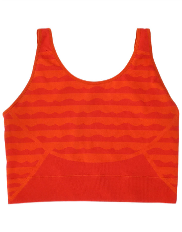 ADIDAS Womens Crop Top Medium Red Striped