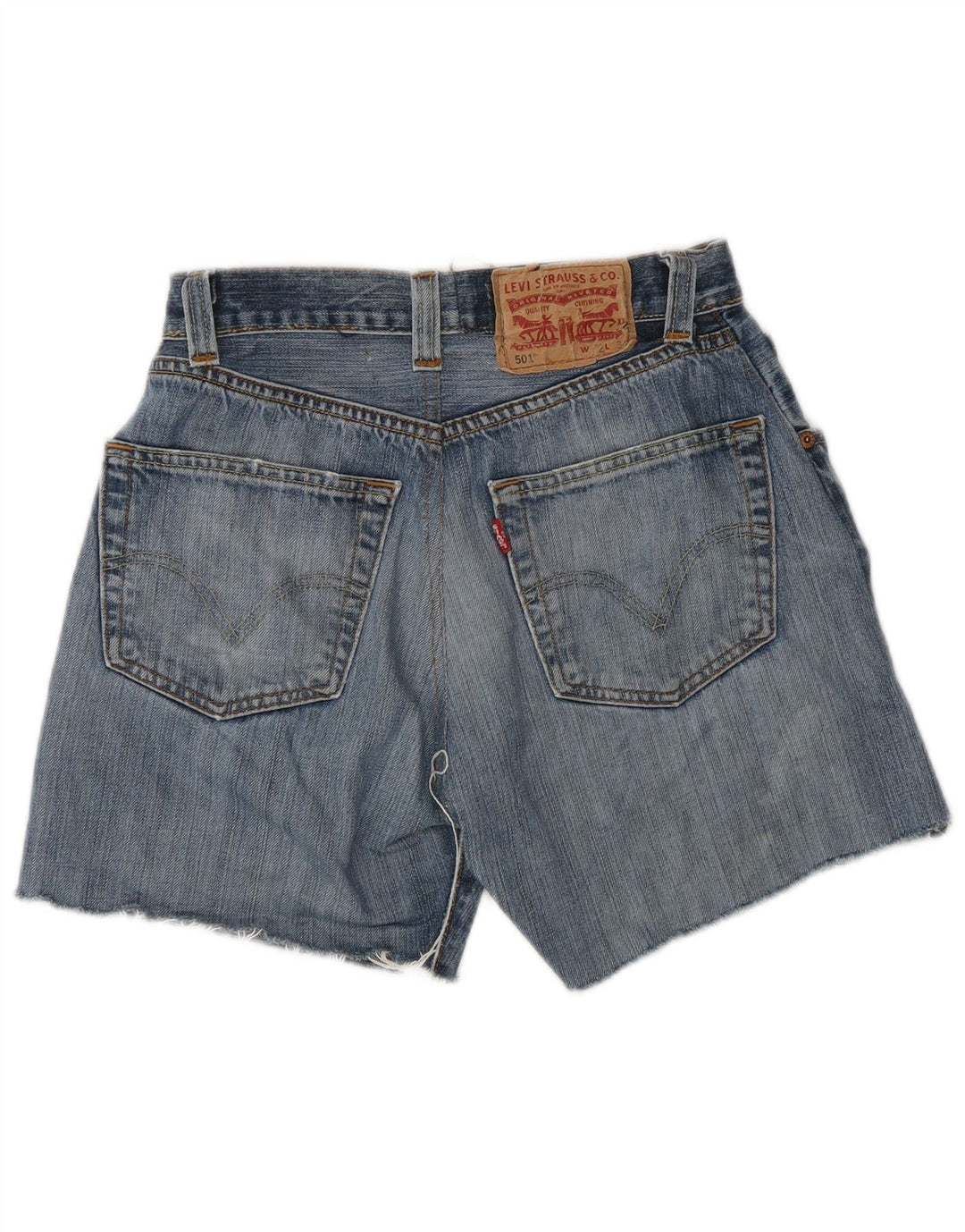 Levi's ženske 501 traper kratke hlače W32 veliki plavi pamuk