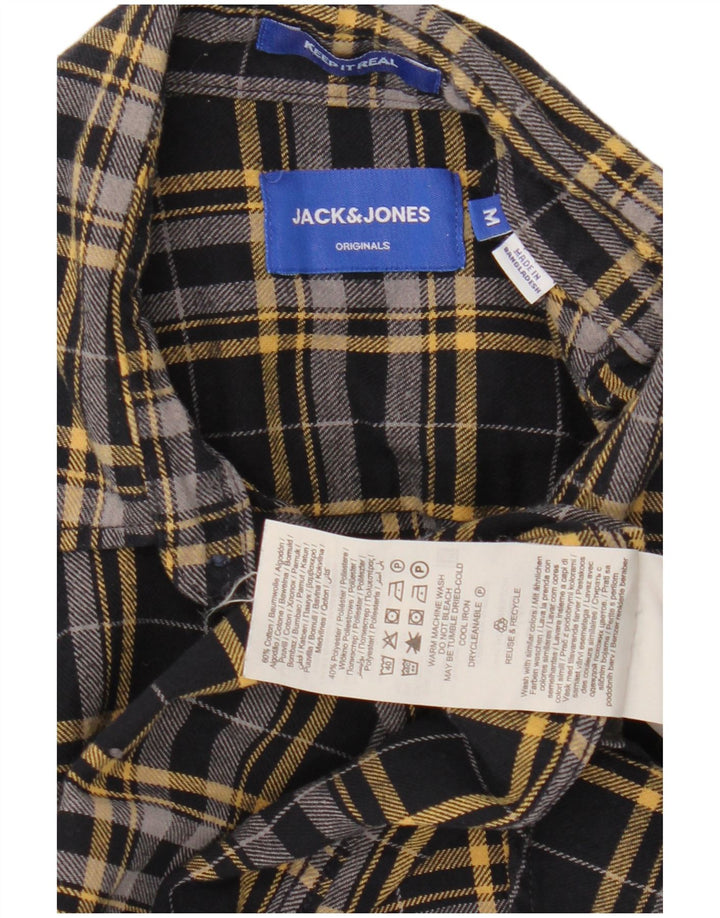 Jack & Jones muška flanelska košulja srednje crne karirane pamučne boje