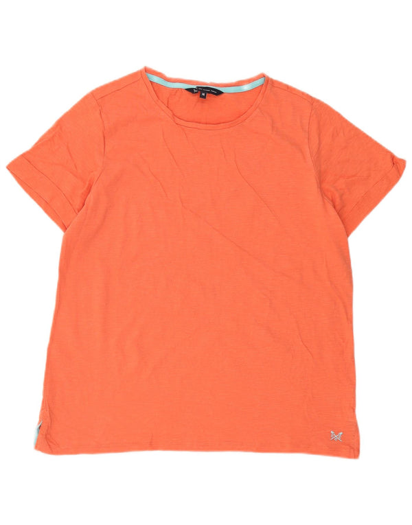Crew Clothing Ženska majica kratkih rukava UK 14 Large Orange Cotton