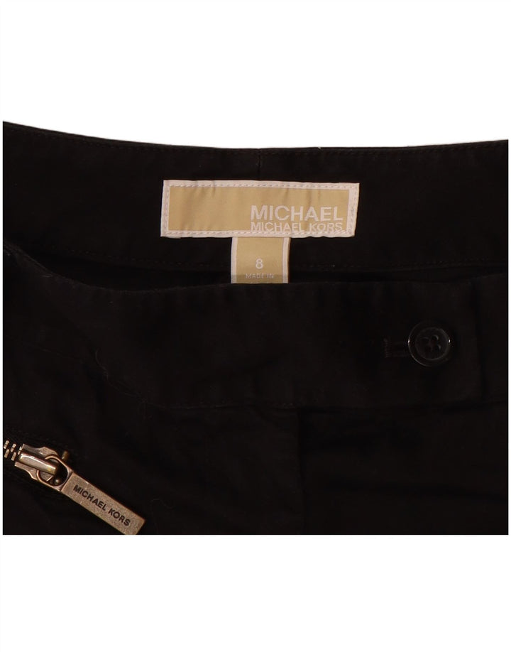 MICHAEL KORS Womens Casual Shorts US 8 Medium W32  Black Cotton