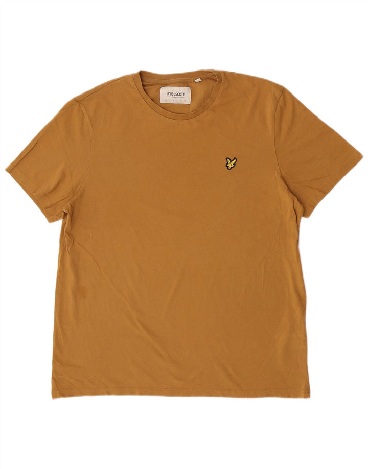 Lyle & Scott muška majica kratkih rukava XL smeđi pamuk