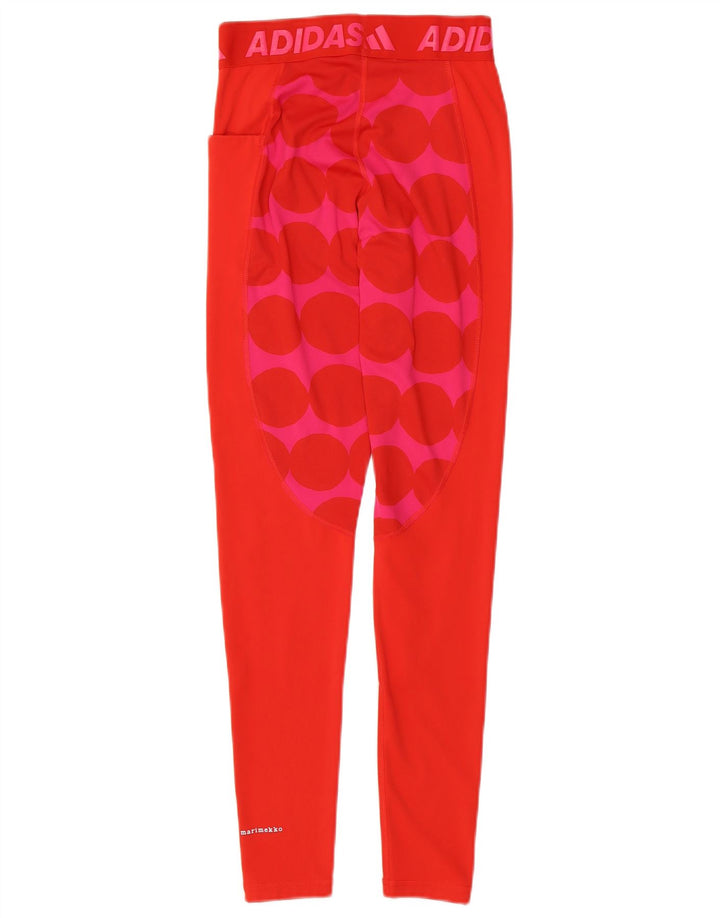 ADIDAS ženske Tech Fit grafičke tajice UK 8/10 male crvene točkice