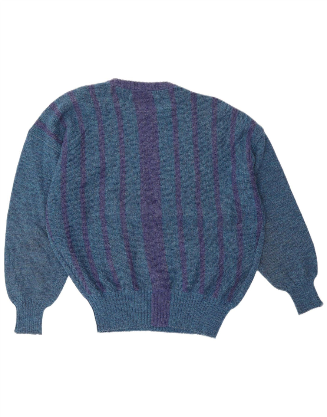 GIANNI VERSACE Muški pulover s okruglim izrezom, veliki klasični plavi prugasti pulover