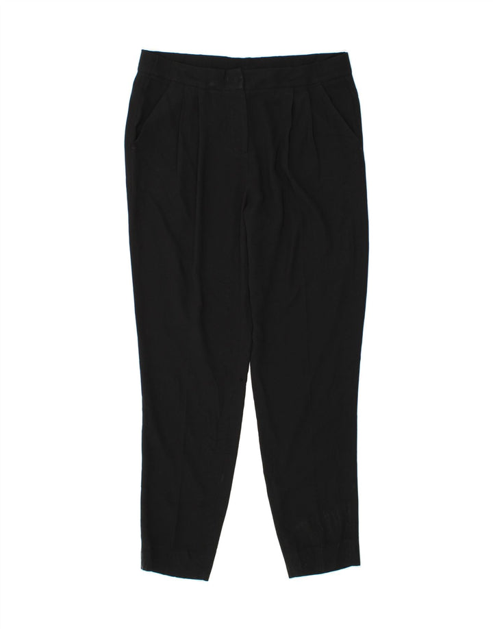 DKNY Womens Pegged Chino Trousers US 8 Medium W32 L31 Black Polyester Vintage Dkny and Second-Hand Dkny from Messina Hembry 