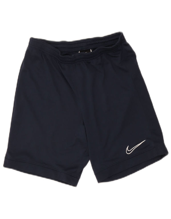 Nike Ženske Dri Fit Sportske Kratke Hlače UK 8 Mali tamnoplavi poliester