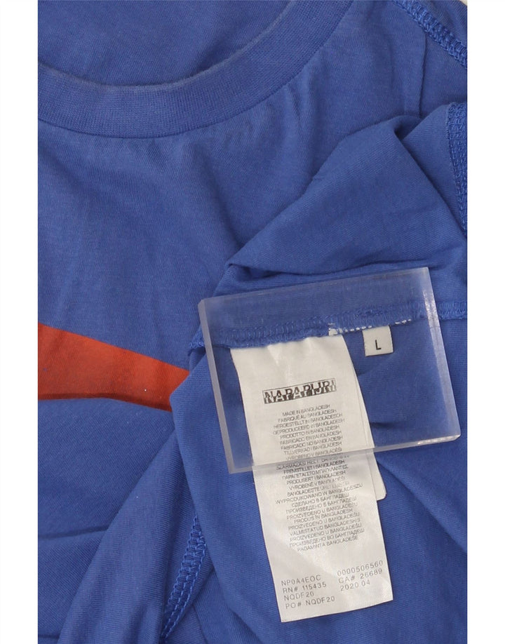 Napapijri muška majica s grafičkim motivima, veliki plavi pamuk