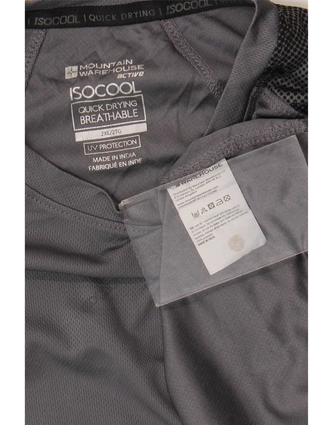 Mountain Warehouse Muška majica kratkih rukava 2XL sivi kamuflažni poliester
