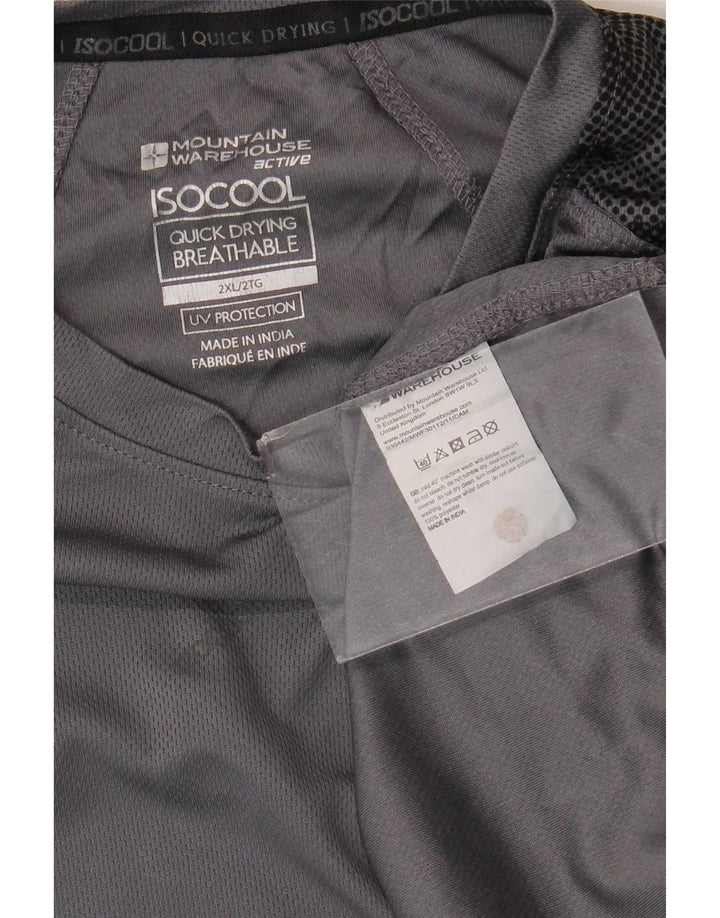 Mountain Warehouse Muška majica kratkih rukava 2XL sivi kamuflažni poliester