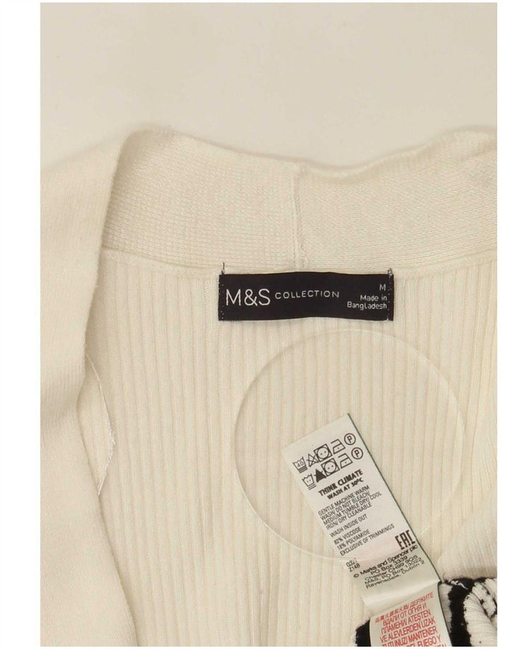 Marks & Spencer ženski dugi kardigan pulover UK 14 srednje bijele boje