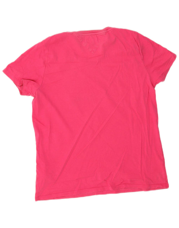 Tommy Hilfiger Ženska majica kratkih rukava s grafičkim motivima UK 16 Large Pink Cotton