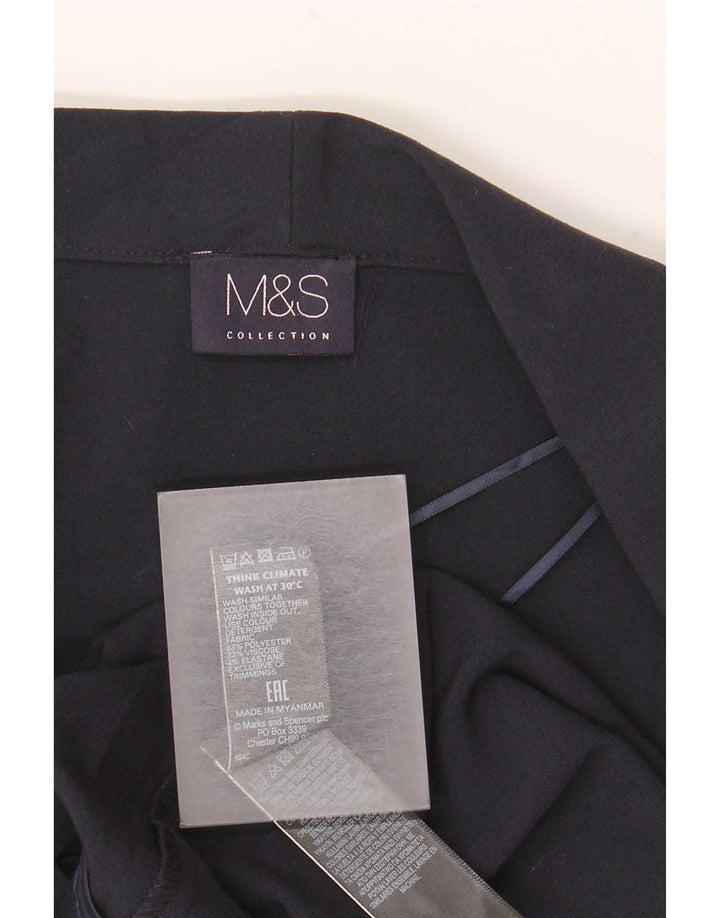 Marks & Spencer ženska jakna s otvorenim sakoom UK 12 Medium tamnoplavi poliester