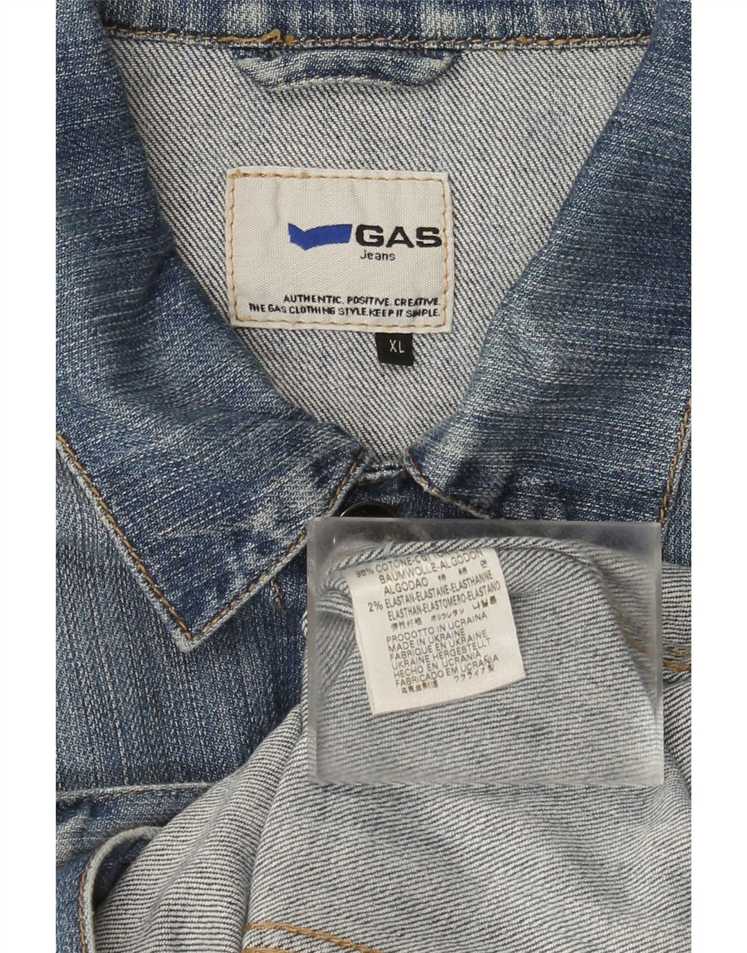 Gas ženska traper jakna UK 18 XL plavi pamuk