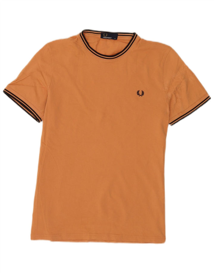 Muška majica kratkih rukava Fred Perry, srednji pamuk na narančaste pruge