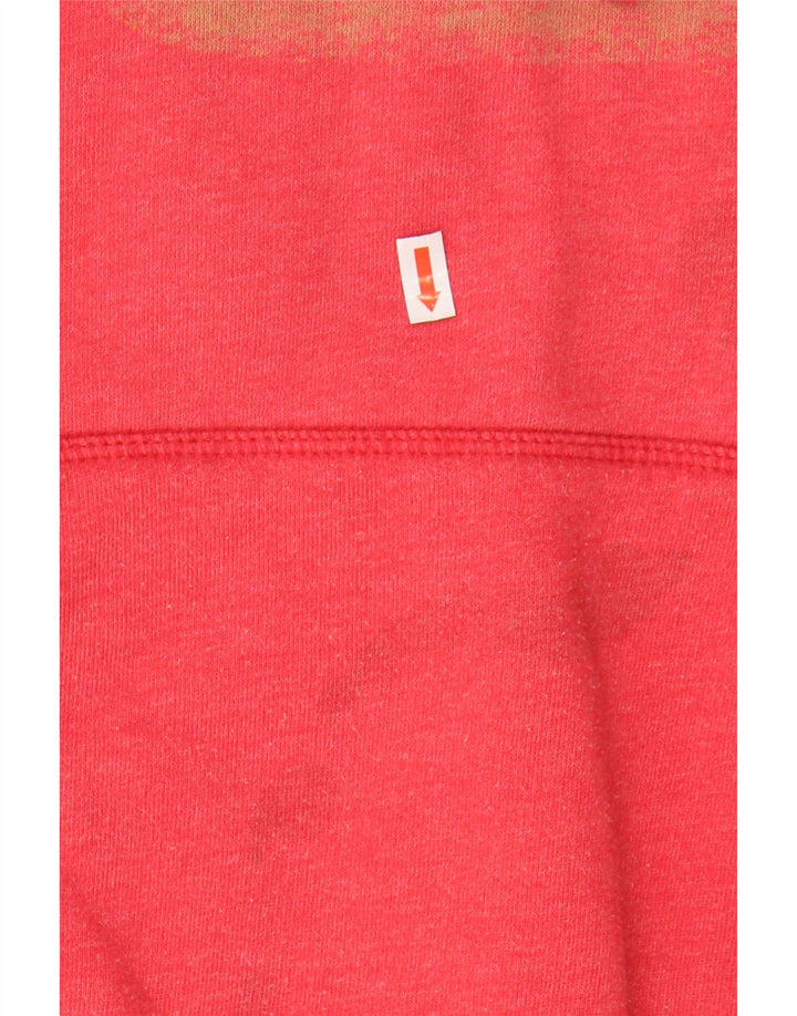 WEIRD FISH Mens Graphic Hoodie Jumper Small Red Cotton