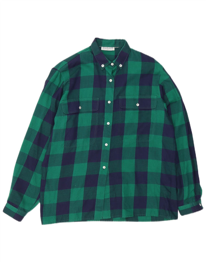 CACHAREL Ženska košulja UK 16 Large Green Gingham