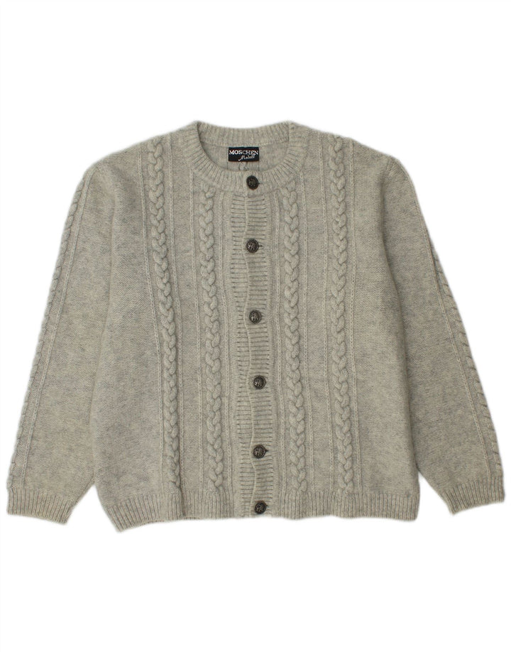 Moschen Modell muški kardigan džemper srednje sivi, nova vuna