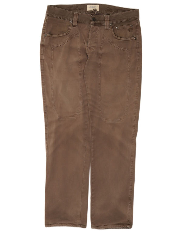 Jeckerson muške ravne ležerne hlače W32 L28 sivi pamuk