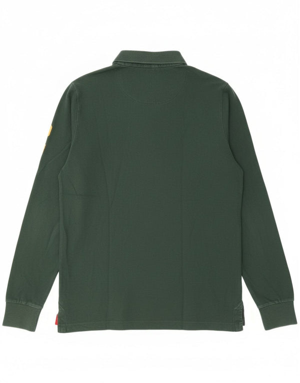 Superdry muška grafička polo majica dugih rukava XL zeleni pamuk