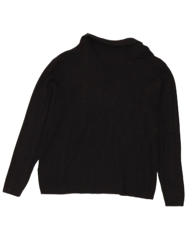 Marks & Spencer ženski pulover s polo ovratnikom UK 18 XL crna viskoza