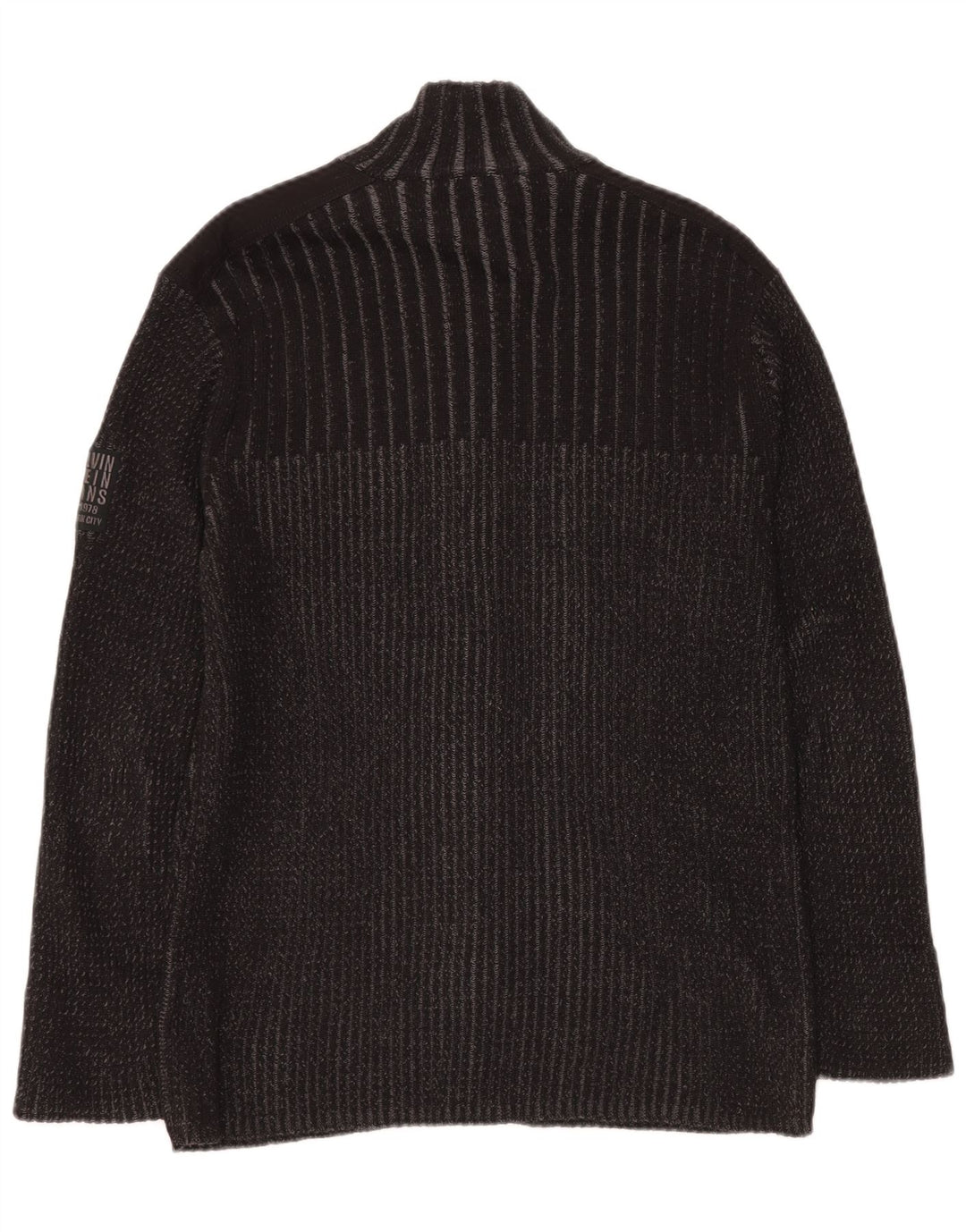 CALVIN KLEIN JEANS Ženski kardigan pulover UK 14 Veliki sivi pamuk