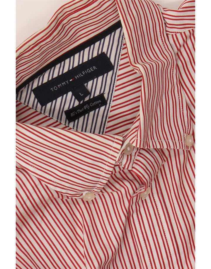 Tommy Hilfiger muška košulja na velike crvene pruge, pamuk