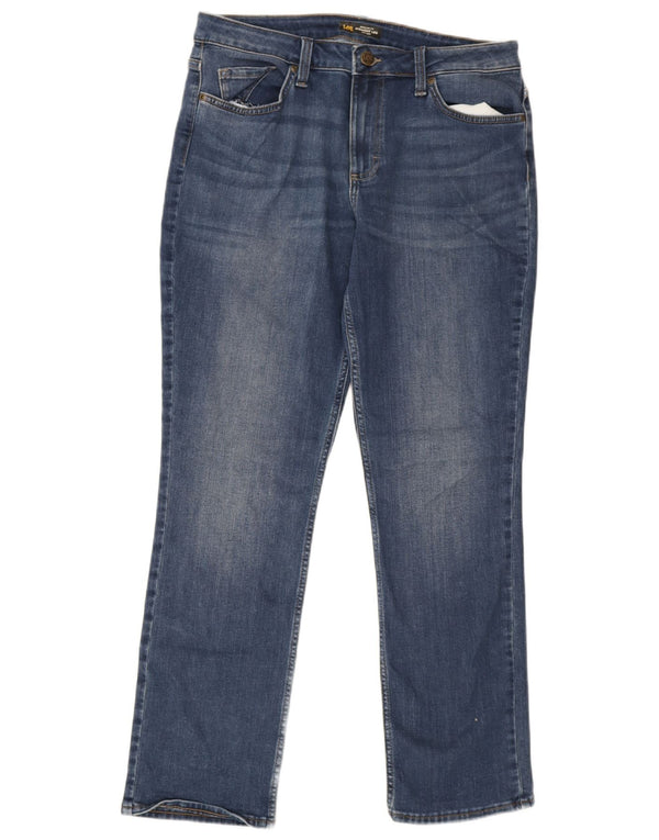 Lee ženske uobičajene ravne traperice srednjeg rasta W31 L31 plavi pamuk