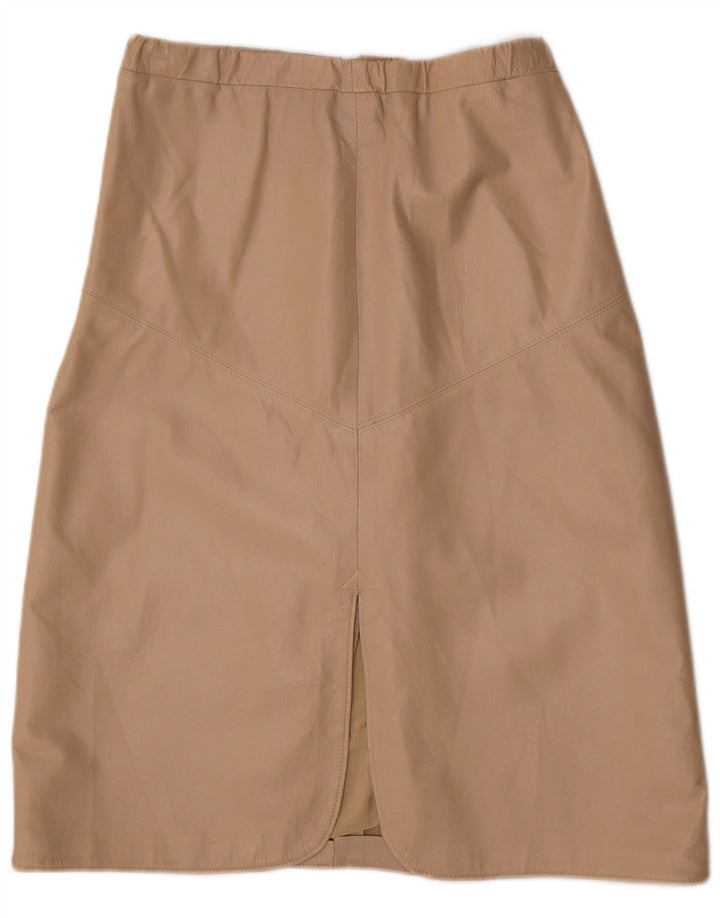 VINTAGE ženska kožna suknja W30 srednje bež boje