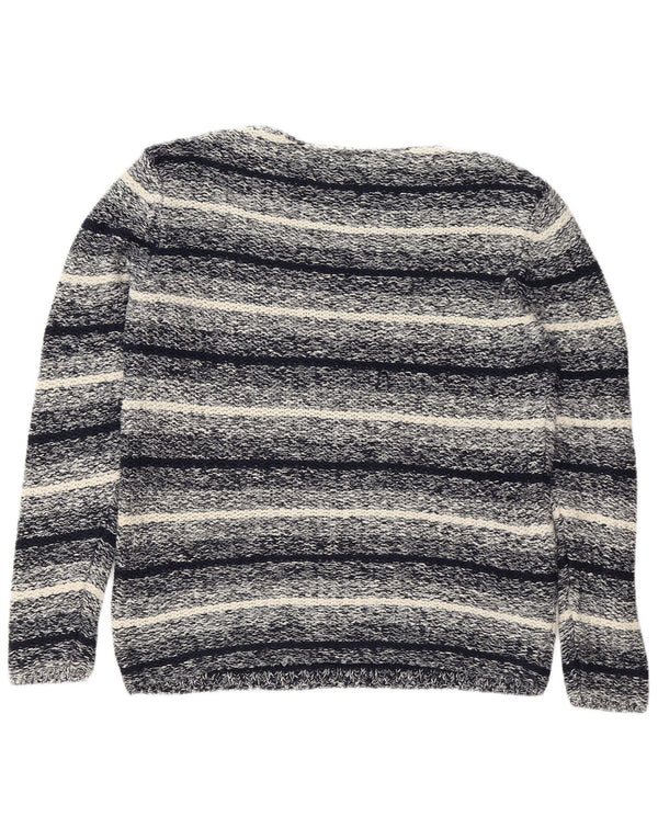 Jack & Jones muški džemper s veznim izrezom XL, tamnoplavi pamuk na pruge