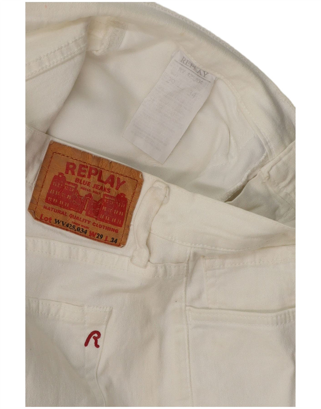 REPLAY Ženske Bootcut traperice W29 L30 Bijele