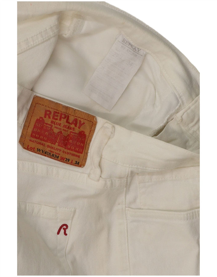 REPLAY Ženske Bootcut traperice W29 L30 Bijele