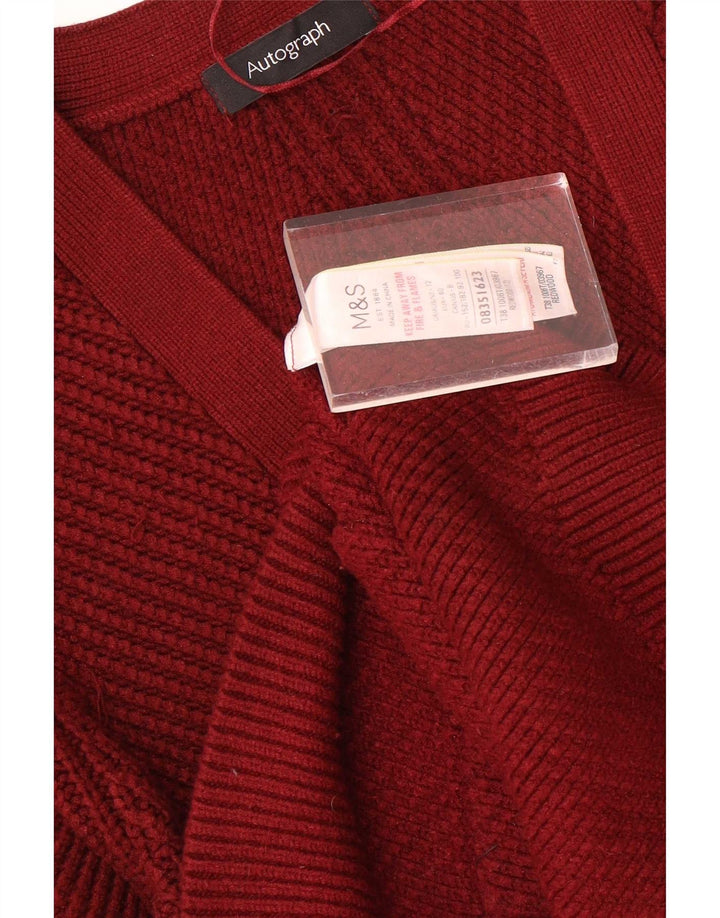 Marks & Spencer ženski džemper s autogramom UK 12 Srednje crvena viskoza