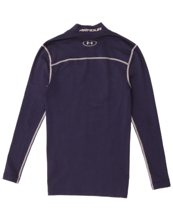 Under Armour muška majica Cold Gear Graphic s dugim rukavima, mala tamnoplava na pruge