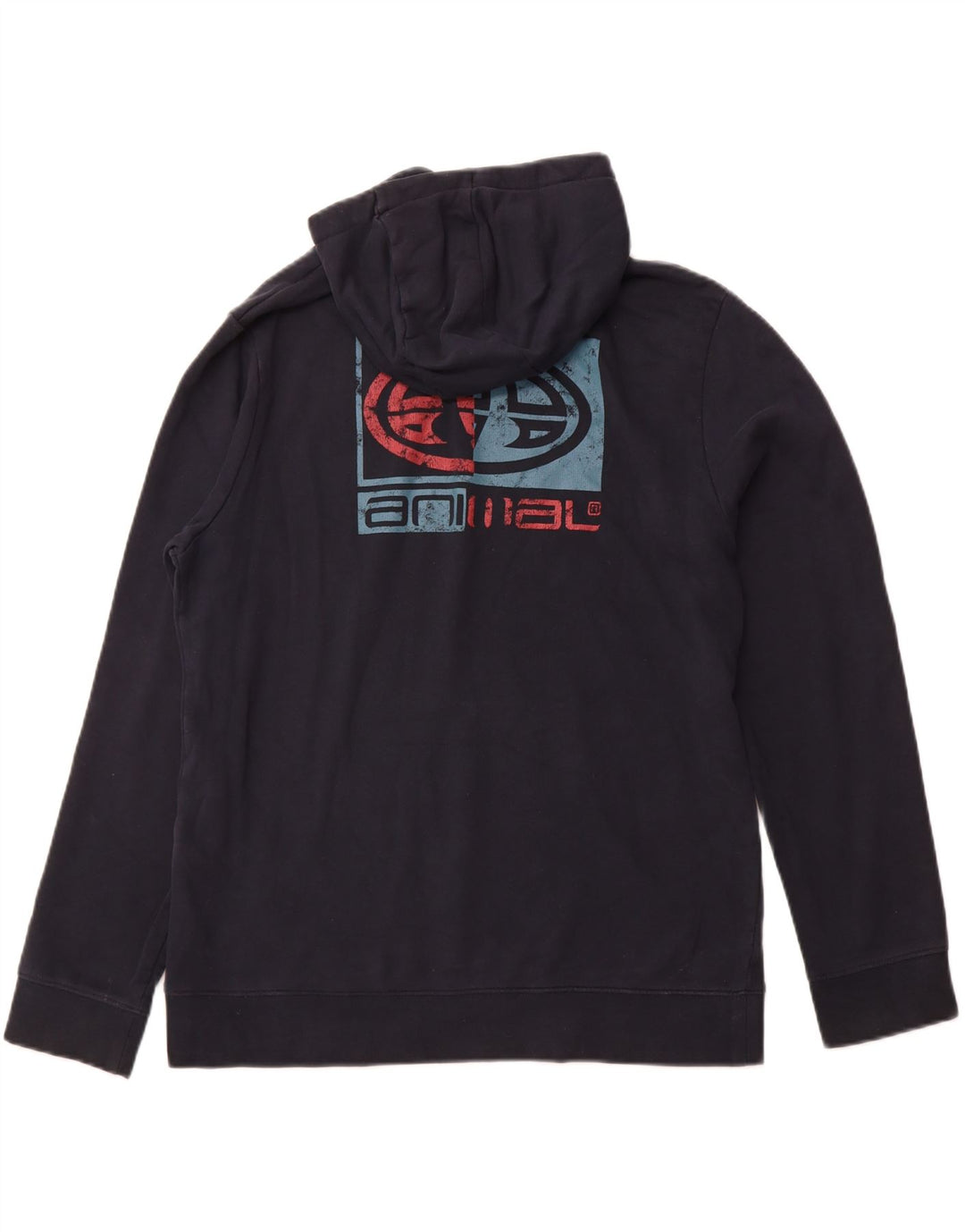 ANIMAL Muška majica s kapuljačom s kapuljačom, veliki tamnoplavi pamuk