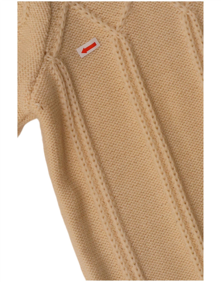 Vintage ženski kardigan džemper UK 12 srednje bijele vune