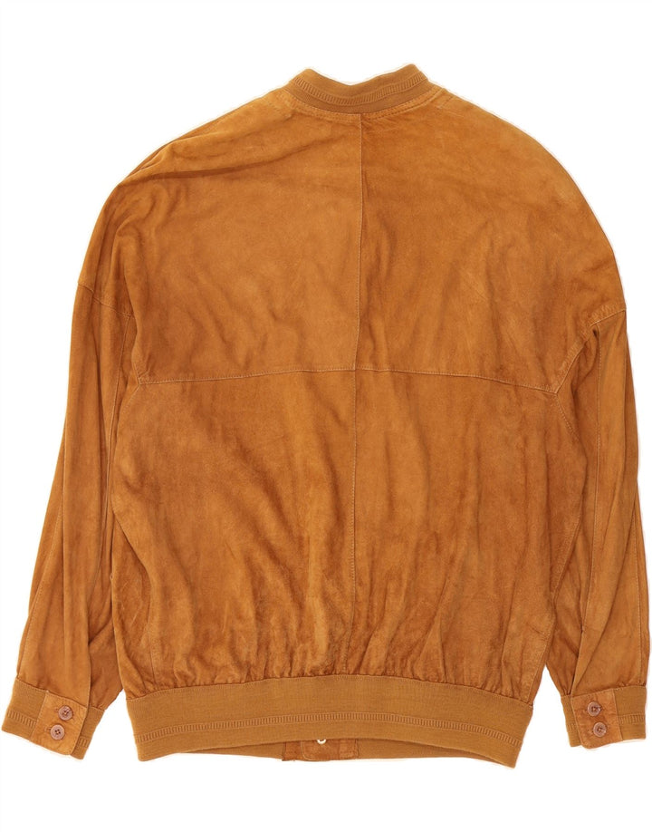 CARLO COMBERTI Mens Suede Bomber Jacket IT 52 XL Brown Leather Vintage Carlo Comberti and Second-Hand Carlo Comberti from Messina Hembry 
