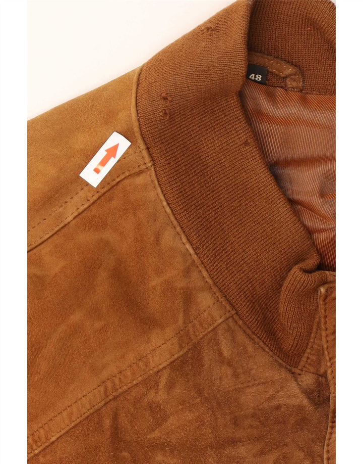 Vintage muška bomber jakna IT 48 srednje bež kože