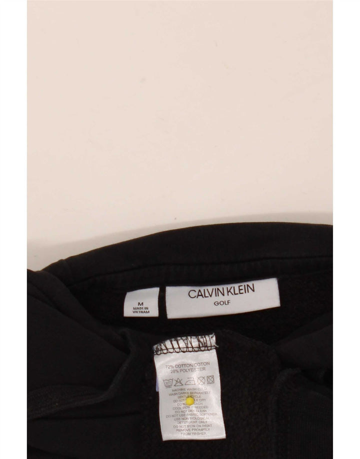Calvin Klein muška majica s kapuljačom za golf Srednji crni pamuk