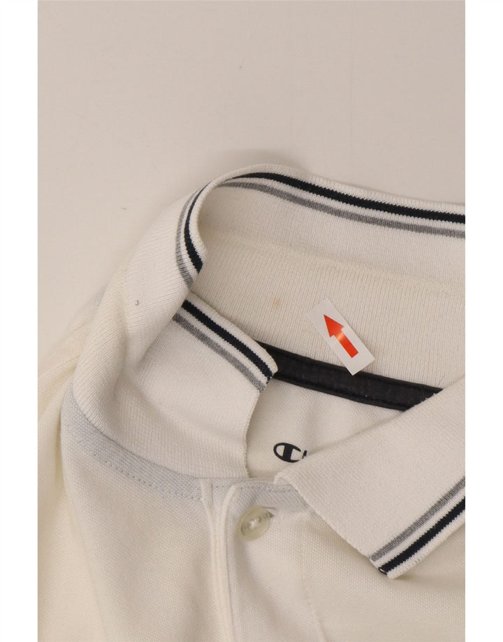 CHAMPION Muška polo majica Easy Fit Large White Pamuk